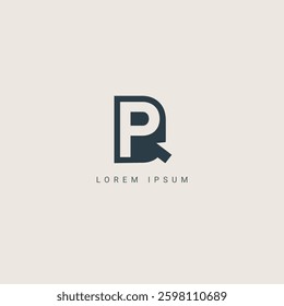 PQ Alphabet letters Initials Monogram logo QP, P and Q