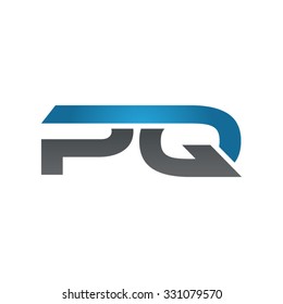 PQ company linked letter logo blue