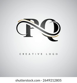 PQ Infinity Monogram Logo – Elegant Modern Letter mark Design with Luxury Loop and Stylish Branding Symbol
