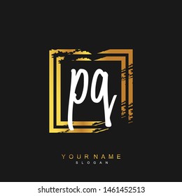 PQ Initial beauty floral logo template