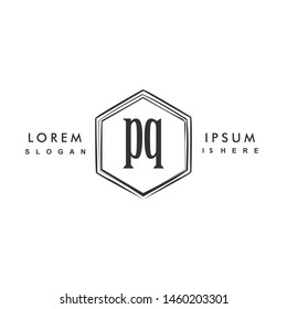 PQ Initial beauty monogram logo vector