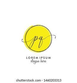 PQ Initial beauty monogram logo vector