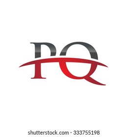 PQ initial company red swoosh logo