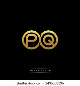 PQ initial letter linked circle capital monogram logo modern template