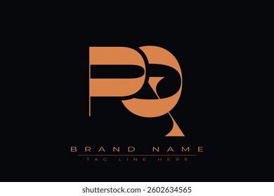 PQ initial letter logo design. Letter P and Q luxury alphabet letter logo icon template