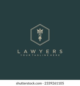 PQ initials design modern legal attorney law firm lawyer advocate consultancy business logo vector