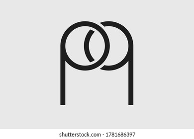 pq latter logo design, simple logo design for company and brand