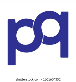  pq letter logo design vector template