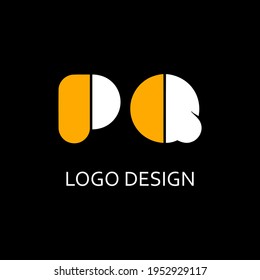 letra pq para diseño de logotipo sencillo