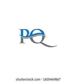 PQ Letter Type Logo Design Vector Template. Abstract Letter PQ Logo Design