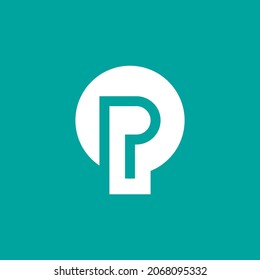 Logo de la marca de papel PQ. la combinación de las letras P y Q en una forma nueva, original y moderna