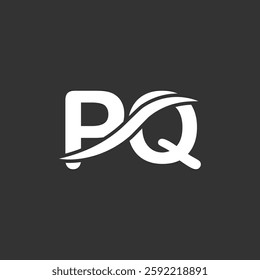 PQ logo design. Trendy awesome artistic PQ initial based Alphabet icon logo.