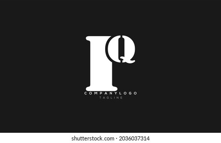 PQ QP, Abstract initial monogram letter alphabet logo design