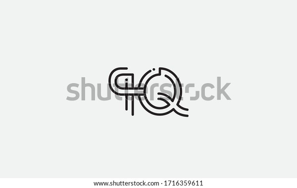 Pq Qp Letter Logo Unique Attractive Stock Vector Royalty Free