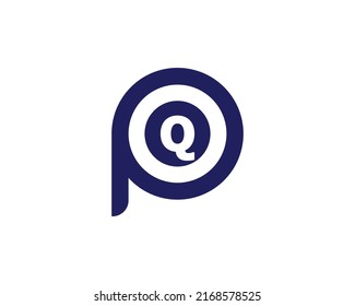 PQ QP logo design vector template