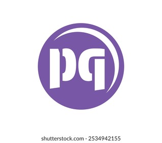 PQ sport emblem or team logotype. Ball logo with a combination of Initial letter P and Q for balls shop, sports company, training, club badge. Vector illustration.