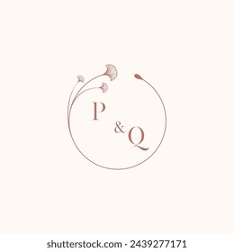 PQ wedding monogram logo designideas as inspiration