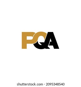 PQA letter monogram logo design vector