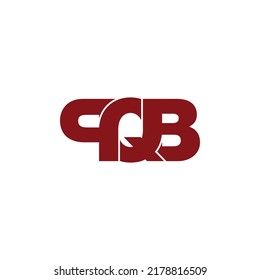 PQB letter monogram logo design vector