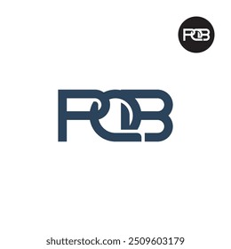 Diseño de monograma de letra de logotipo PQB