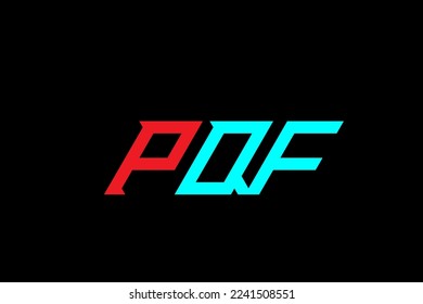 PQF LETTER and ALPHABET LOGO DESIGN