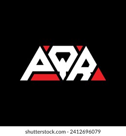 Diseño del logotipo de la letra triangular PQR con forma triangular. Monograma de diseño del logotipo del triángulo PQR. Plantilla de logotipo vectorial de triángulo PQR con color rojo. Logo triangular PQR Diseño sencillo, elegante y lujoso.