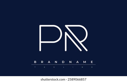 PR Abstract letter logo. This logo icon incorporate with abstract shape in the creative way