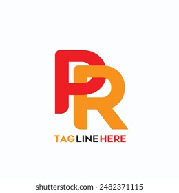 PR Alphabet letters logo, Creative PR letter logo design