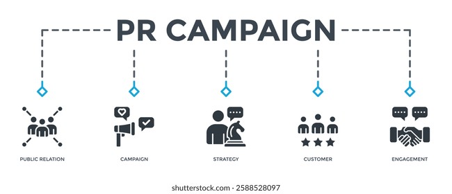 Pr Campaign Banner Web Icon Vector Illustration. Can Be Used To Create Any Design.