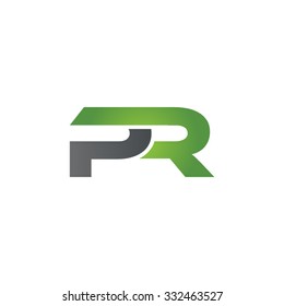 PR company linked letter logo green