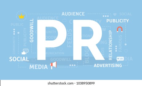 PR concept illustration. Idea of news, media and entertainment.