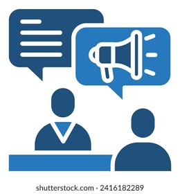 PR Consultancy icon line vector illustration