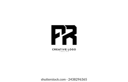 PR FR Abstract initial monogram letter alphabet logo design
