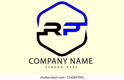 PR initial based letter icon logo vector design template.