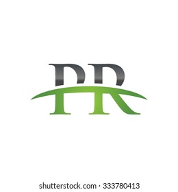 PR initial company green swoosh logo