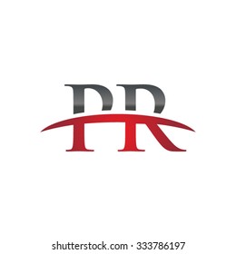 PR initial company red swoosh logo