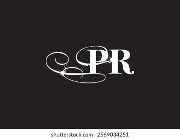 PR initial letter logo design and minimalist logo
