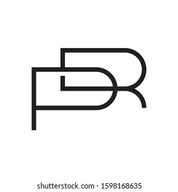 PR initial letter logo template vector icon design