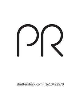 PR initial letter logo template vector icon design