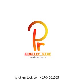 Pr initial Letter Monogram Logo. Vector logo for business and company identity