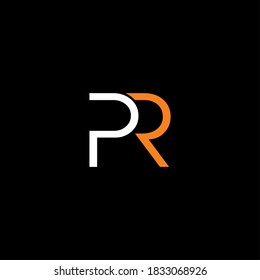 PR Letter Initial Logo Design Template Vector Illustration
