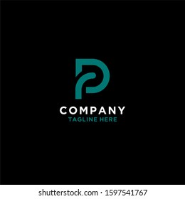 PR letter initial vector logo concept.