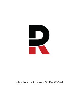 pr letter logo brand vector