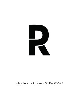 pr letter logo brand vector