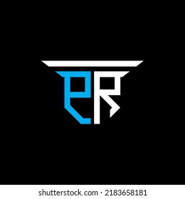 PR-Brief-Logo kreatives Design mit Vektorgrafik