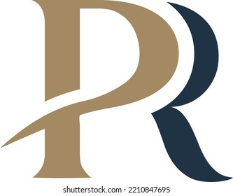 PR Letter Logo Design For Company or Business. It's a unique and professional logo design.