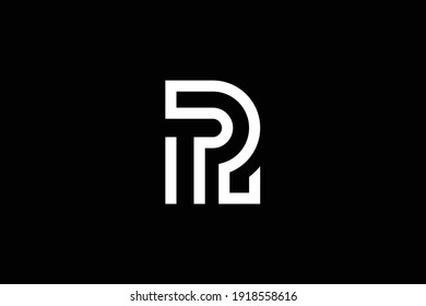 PR letter logo design on luxury background. RP monogram initials letter logo concept. PR icon design. RP elegant and Professional white color letter icon design on black background.
