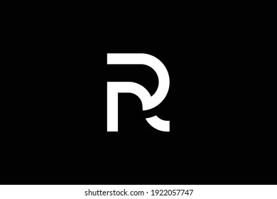 PR letter logo design on luxury background. RP monogram initials letter logo concept. PR icon design. RP elegant and Professional white color letter icon design on black background.