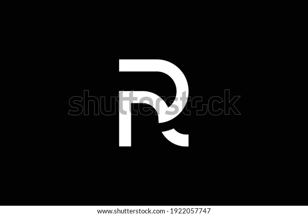 Pr Letter Logo Design On Luxury Stock Vector (Royalty Free) 1922057747