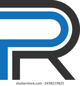 PR letter Logo design Plantilla